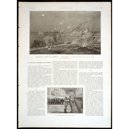 AUTOMOBILE LIAISON OFFICER 1915 Georges Scott FRANCE WORLD WAR I PRINT