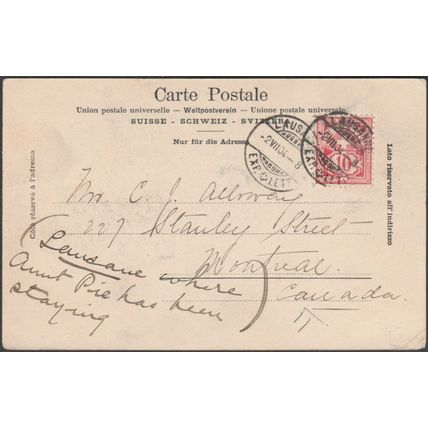 Avenue de Théâtre, Lausanne, Vaud, 1904 - Gonard CPA