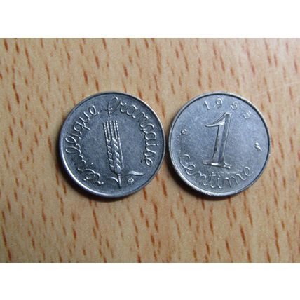 France Republic 1965 1 Centime Coin