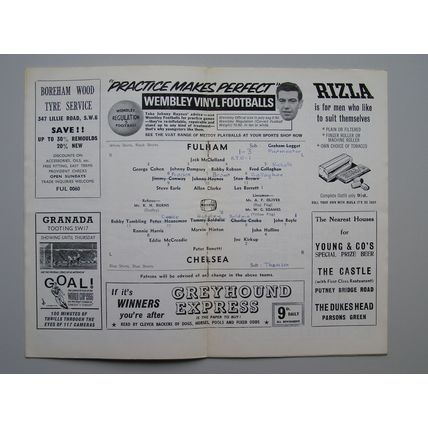 FULHAM v CHELSEA Div1 29/10/1966