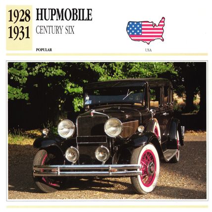 Collectors Club card. Classic Cars. Hupmobile Century Six