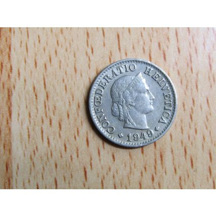 Switzerland 1949 5 Rappen Coin