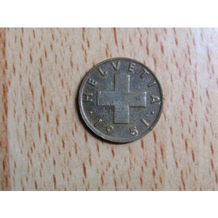 Switzerland 1951 1 Rappen Coin