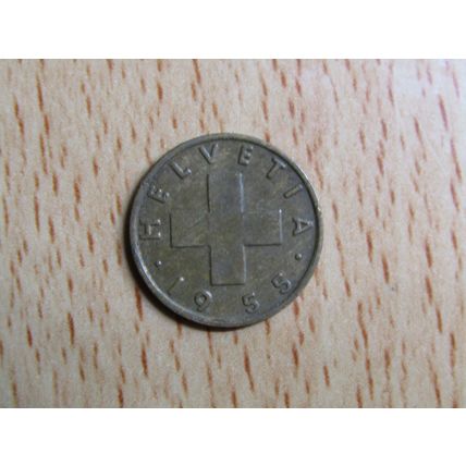 Switzerland 1955 1 Rappen Coin