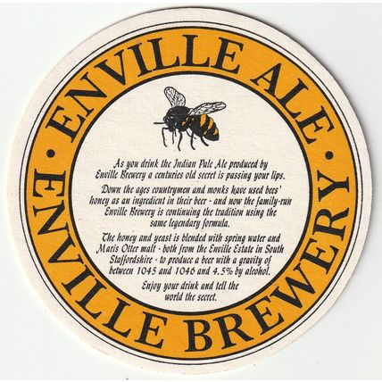 BEER MAT - ENVILLE BREWERY - ENVILLE ALE - (Cat No 001) - (1995)