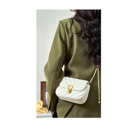 Women Small Genuine Leather Shoulder Handbag White