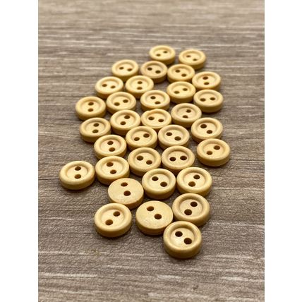9mm Natural Brown Wooden Buttons Baby Cardigan Handmade Knitting Crafts 2 Hole
