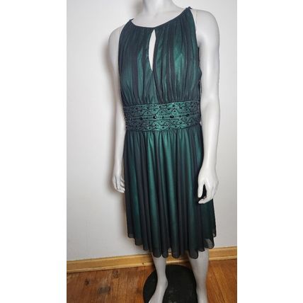 La Nouvelle NWT Women's size 1X Dress Green Renaissance