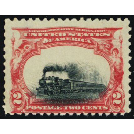 295 Var Mint 2¢ - Extreme Low Train Vignette Color Shift Error ** Stuart Katz