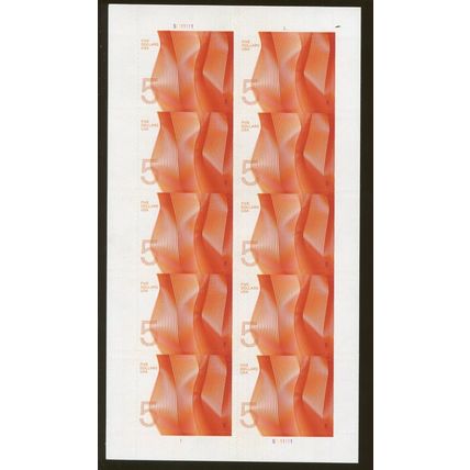 4719, Mint $5 Wave Full Pane of Ten Stamps Hard to Find! - Stuart Katz