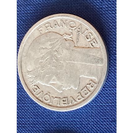 Münze Münzen Umlaufmünze Frankreiich 2 Francs 1947 ohne Münzzeichen