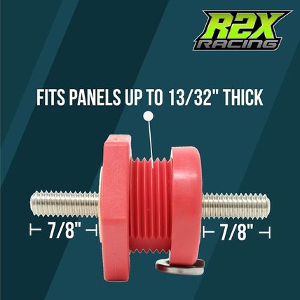 Thru Panel Battery Cable Bulkhead Connectors with Copper Core 3/8" Terminal Post