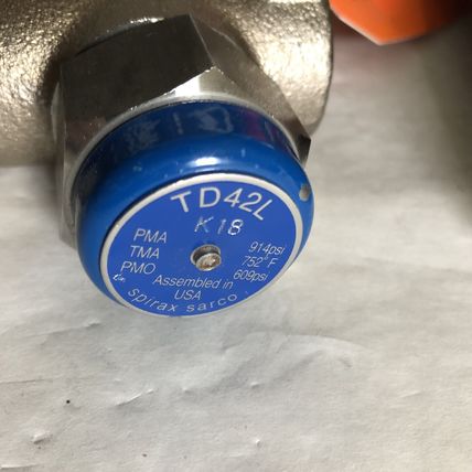 SPIRAX SARCO TD42L M18 W/ Blowdown Valve THERMODYNAMIC 3/4” STEEL STEAM TRAP,SS
