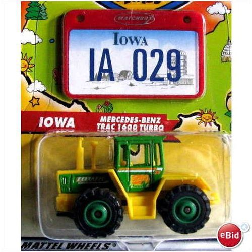 MBAA Matchbox Across America IOWA MERCEDES-BENZ TRAC 1600 TURBO TRACTOR &License