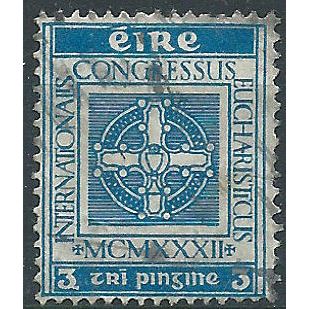 Ireland 1932 SG95 3d Blue Eucharist Fine Used .. ..