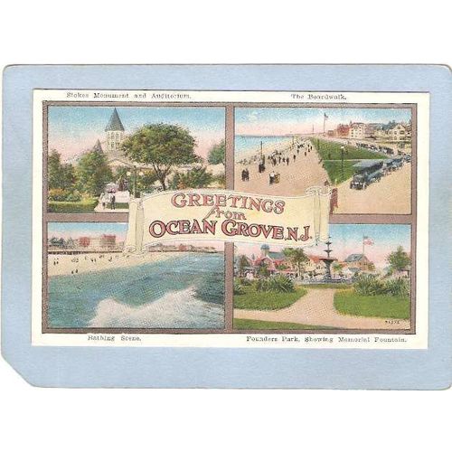 New Jersey Ocean Grove Greetings From Ocean Grove NJ 4 View~3683