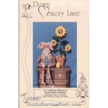 21-in Sunny Bunny & Her Flowers, Soft Sculpture Doll