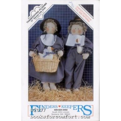Thanksgiving Pilgrims 15-in Harvest Folk Dolls