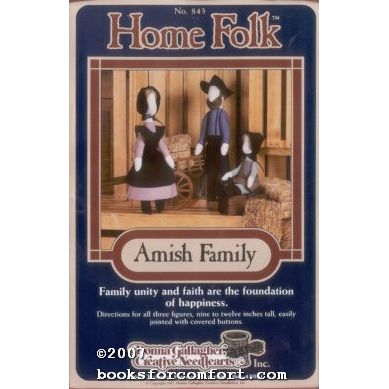 Home Folk Amish Family No 843 Soft Sculpture Dolls