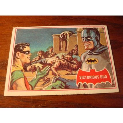 1966 Topps, BATMAN , Red Bat, 5-Cards,