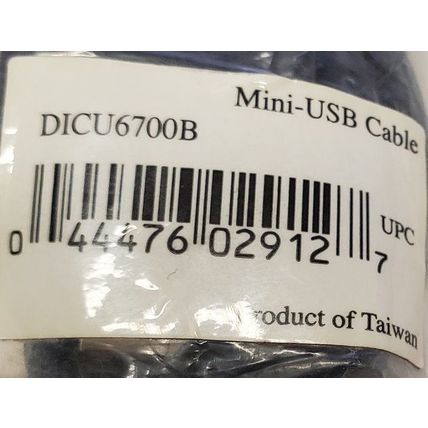 Audiovox DICU6700B USB to Mini USB Cable 1.2 Meters Long New Old Stock