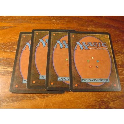 Magic The Gathering, MTG, 4-Cards, 1994, GOBLIN ROCK SLED, ex/nm