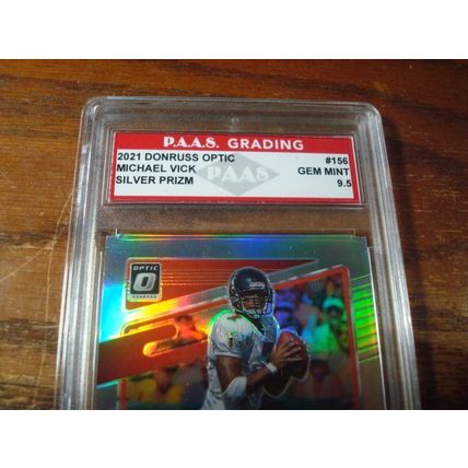 2021 Panini Donruss Optic, Graded Gem Mint 9.5, MICHAEL VICK, Silver Prizm