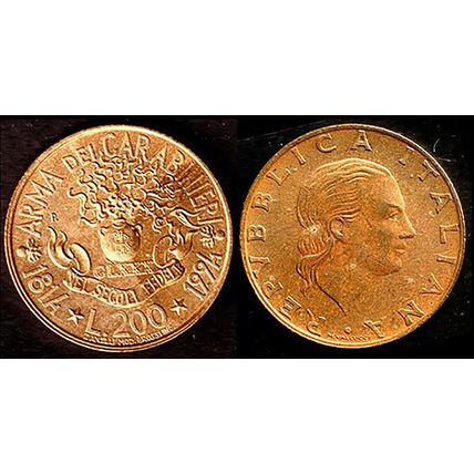 Italy 200L 1994 Used Coin Carabinier