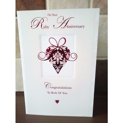 Anniversary Cards - Ruby Anniversary