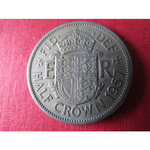 1957 QUEEN ELIZABETH II HALFCROWN. (ed) a. AAB