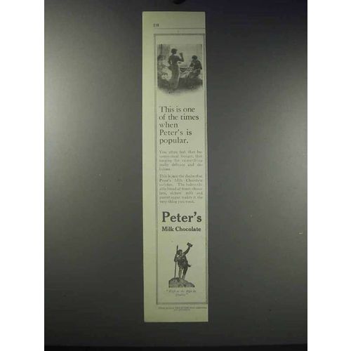 1913 Peter's Milk Chocolate Ad - Popular