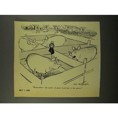 1943 Cartoon by Ed Nofziger - The Paths of Glory