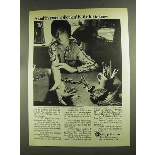 1972 Metropolitan Life Insurance Ad - Junkie's Parents