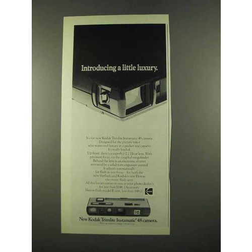 1975 Kodak Trimline Instamatic 48 camera Ad - Luxury