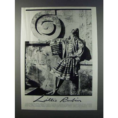 1981 Lillie Rubin Jack Fuller, Ltd Fashion Ad