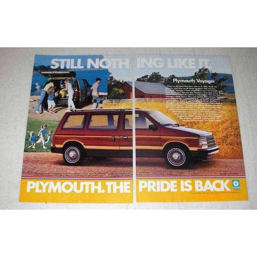 1986 Plymouth Voyager Minivan Ad - Nothing Like It