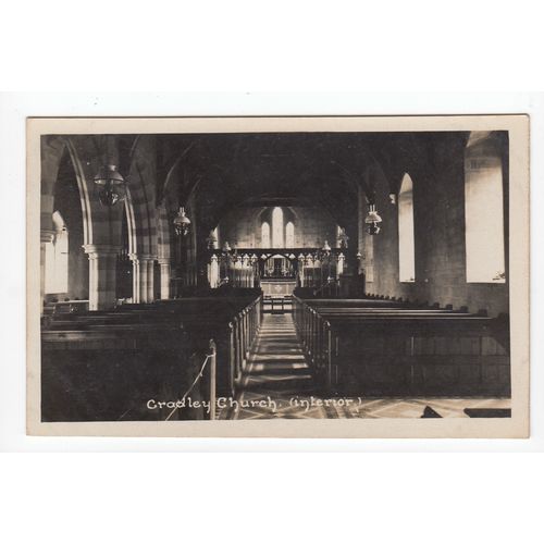 St James Church Interior Cradley Postcard Herefordshire