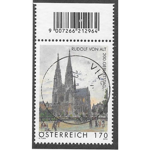 AUT 2012 170c 'RUDOLF VON ALT (ARTIST)' FINE USED (EBID56-315)