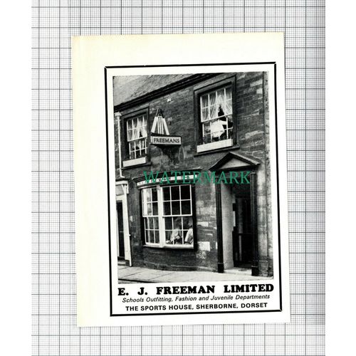 C5080) E J Freeman Freemans Limited Sherborne Dorset Advert - 1970 Clip