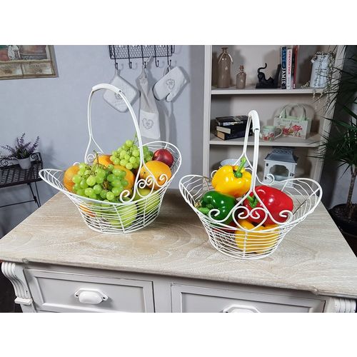 Körbchen set antikweiss 38cm Obstschale
