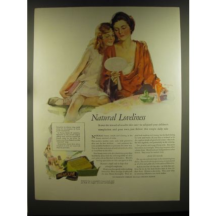 1926 Palmolive Soap Ad - Natural loveliness