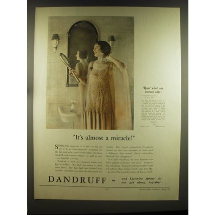 1926 Listerine Antiseptic Ad - It's almost a miracle