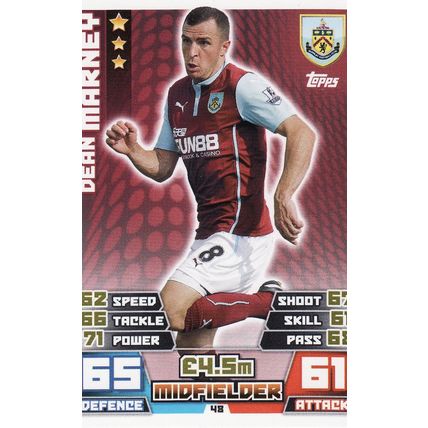 Match Attax 2014/2015 48 Dean Marney Burnley