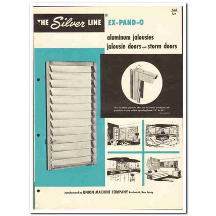 Union Machine Company 1955 vintage window catalog jalousie aluminum