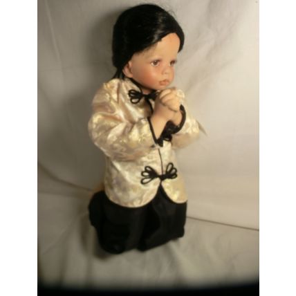 Paradise Galleries Kelly RuBert Golden Orchid Porcelain 14" Asian Doll