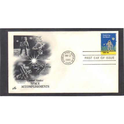 FDC Art Craft 1912 18c Exploring the Moon (Cachet-U/A) CV00267