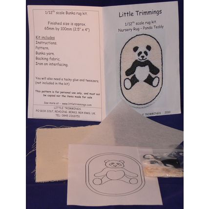 1:12th Doll Dollshouse Little Trimmings Bunka Nursery Panda Bear Kit