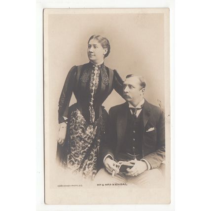 Actor Mr William Hunter Kendal & Actress Madge Kendal Postcard Rotary 1139