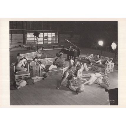 1930s Broadway Girls Asleep In Theatre Rare Kobal Postcard