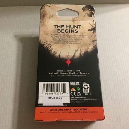 New Magic the Gathering Innistrad Midnight Hunt 3 Boosters Draft Pack - 45 Cards